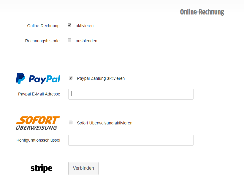 Rechnungen online erstellen und bezahlen lassen